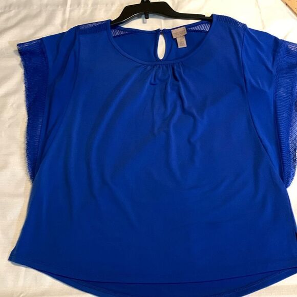 Easywear by Chico's size 0 short sleeveless blouse - Picture 1 of 11
